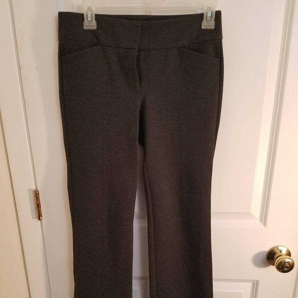 Loft Marisa Boot Cut Stretchy Gray Work Pants